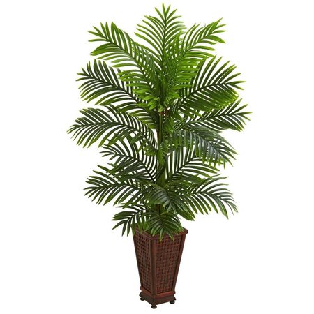 NEARLY NATURALS 5 ft. Kentia Palm Artificial Tree in Decorative Planter 5687